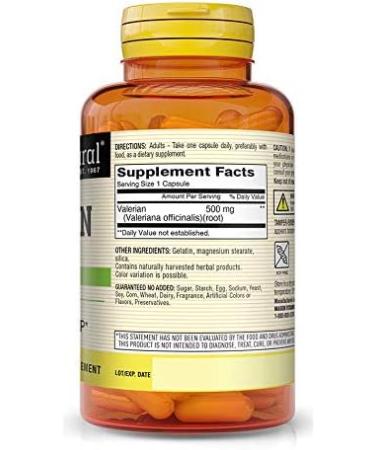 Mason Natural Valerian Root 500mg - Herbal Sleep Aid for Healthy & Restful Sleep, 180 Capsules (3 Pack) - Buy Online on GoSupps.com