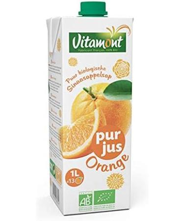 Vitamont - Tetra Pak Pure Organic Orange Juice 1L - Sold per unit - Buy Online on GoSupps.com