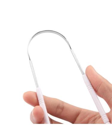 Jkapagzy Steel Tongue Scraper Cleaner Tongue Reusable Cleaner Tool Bad Maker Scraping Breath Brush X0f0