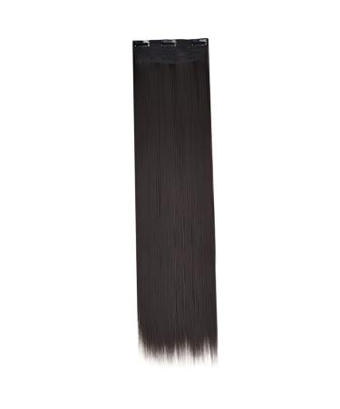 DOITOOL Hair Extension Wig Natural Hair Wig Curly Hair Extensions Synthetic Hair Extensions Black Frontal Wig Natural Hair Extensions Long Straight Hair High Temperature Wire Miss Hairpin 75X16CM Black