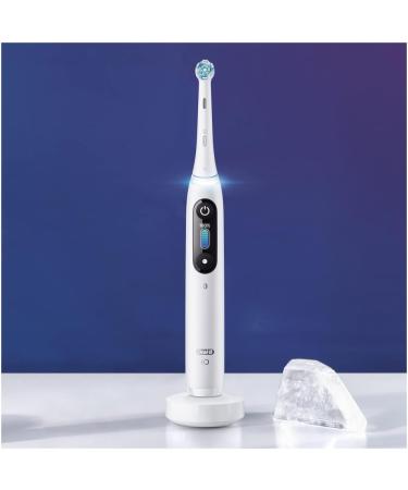 Oral-B io Series 8 Electric Toothbrush - 6 Cleaning Modes Magnetic Technology Color Display & Travel Case - Limited Edition White Alabaster | Buy Internationally - Buy Online on GoSupps.com