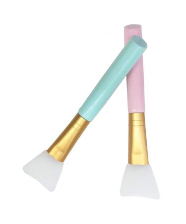2 pc Silicone Facial Mask Brush Hairless Face Mask Brush Makeup Applicator Brush Mask Mud Brush Tools Mask Applicator Makeup Cosmetic Brush for Facial Eye Body Mask DIY Needs