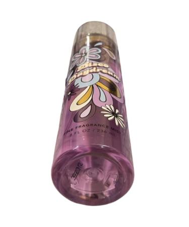 Bath AND Body Disco DayDream Fine Fragrance Mist Purple Glass Bottle with Floral Design 8 FL OZ