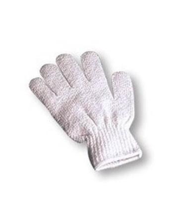 Nailycious Exfoliating Gloves for Manicure Pedicure and Body Scrub White