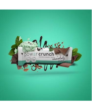 Powar Crunch Chocolate Mint Wafer Protein Energy Bar - 5pk - Buy Online on GoSupps.com