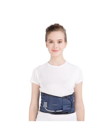 LEAMAI Decompression Back Belt | Back Brace for Lower Lumbar Support | Men & Women | Blue (Y01-S 25-36) - Buy Online on GoSupps.com