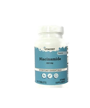 Vitacost Niacinamide (Vitamin B-3) - No Flush Niacin - 250 mg - 100 Tablets