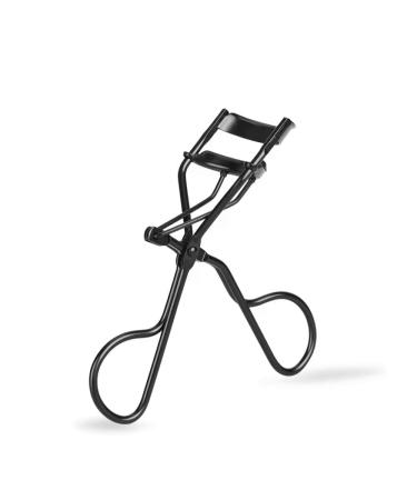 Eyelash Curling Tool Beauty Tools - Durable Carbon Steel Eyelash Curler with Ergonomic Design and Silicone Pads Makeup Tool (Black) Small