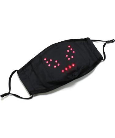 Guanxing LED Voice Activated Light Up Face Mask - USB Rechargeable for Costume, Christmas, Halloween, Party - Black Large - Buy Online on GoSupps.com