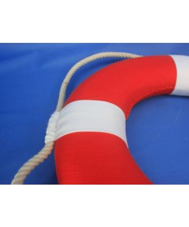 Hampton Nautical 15 Red Lifering with White Bands - Decorative Nautical Decor - Buy Online on GoSupps.com