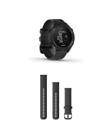 Garmin Approach S12 GPS Golf Watch + Quick Release Strap 20mm Black
