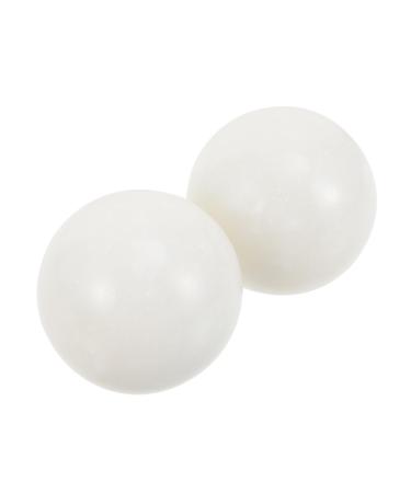 Fomiyes 2 sentences massage fitness ball Chinese balls hand medicine massage balls rolling handball chinese handballs Chinese ball for the hands marble white tool round 5.3x5.3cm white