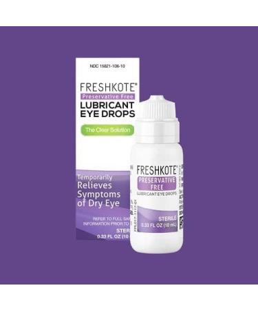 Maxim Eye FRESHKOTE Preservative-Free Lubricant Eye Drops | 0.33 oz Artificial Tears for Dry Eyes + Reusable Anti-Fog Cloth for Eyeglasses - Buy Online on GoSupps.com