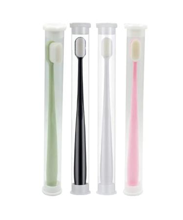 2022 Brevi Nordic inspired premium nano toothbrush extra soft toothbrush for adults with 20 000 soft bristles to protect sensitive gums and teeth (4PCs flat head)