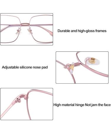 Dollger Blue Light Filter Glasses for Men & Women - Square Metal Frame Anti-Blue Light Large Size - Perfect for PC TV & Gaming  - Buy Online on GoSupps.com