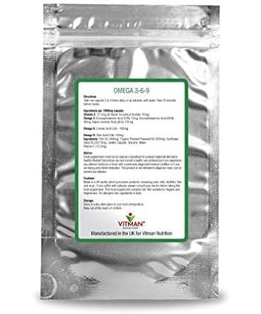 Omega 3 6 9 High Strength Fish Oil Supplement 1000mg Soft Gel Capsules with Added Vitamin E - 90 Count - Buy Online on GoSupps.com