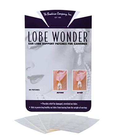 Lobe Wonder - The ORIGINAL Ear Lobe Support Patch for Pierced Ears - Eliminates the Look of Torn or Stretched Piercings - Protects Healthy Ear Lobes from Tearing - 300 Patches - Clear & Latex-Free