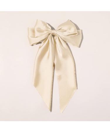 Duories Large hair clip 40cm long elegant fabric hair loop clip hair needle loop women hair clips hair clip hair clip hair-accessories for women girls thick hair thin hair beige