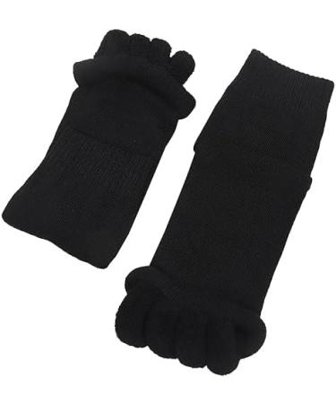 Foot Alignment Socks with Toe Separator - Relieve Foot Pain Improve Posture & Flexibility for Men & Women | Ideal for Office & Yoga (Black - Buy Online on GoSupps.com