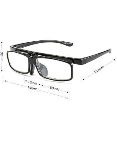 PLOPLO Flip Up Blue Light Blocking Reading Glasses for Men & Women - 1.0x Magnification Stylish & Comfortable - Buy Online on GoSupps.com