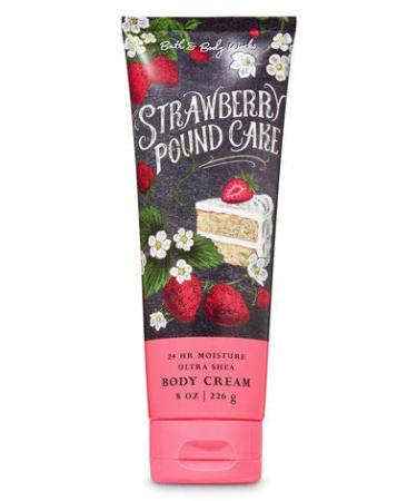 Bath and Body Works Strawberry Pound Cake Body Cream 8 Ounce Full Size - Buy Online on GoSupps.com