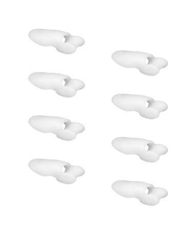 Jocxzi Valgus toe spreader white Hallux valgus correction silicone optimal comfort universal size bale toe correction for men and women 7.1 * 2cm 8 pieces