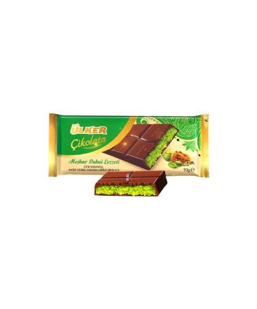 Generisch CandyFox.de - lker Dubai Chocolate 93 g - Original Dubai Chocolate with Kunefe and Turkish Pistachios (10 pieces)