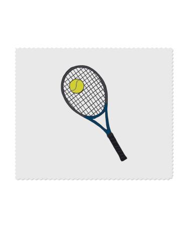 2 x 'Tennis Racket and Ball' Microfiber Lens/Eyeglass Cleaning Cloths (LC00021394)