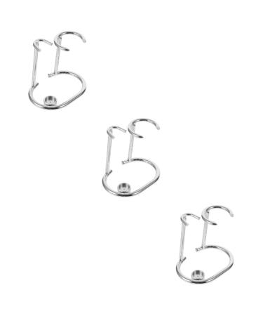 Minkissy 3st razor holder stand for razor shaving brushes and shaving racks Razor and brush shave shaving razor-organizer razor stand Alloy man H lzern suite silverx3stk 9x6.5cmx3pcs