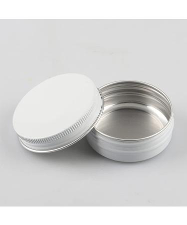Zeoabsy 10-Piece 30ml White Aluminum Jars with Screw Lid - Perfect for Cosmetics Candles & Ointments - Includes 5 Spatulas & 1 Label - Buy Online on GoSupps.com