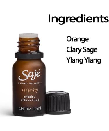 Buy Saje Serenity Essential Oil Blend for Aromatherapy - Therapeutic Grade Diffuser Oil (0.34 fl oz) - International Shipping Available - Buy Online on GoSupps.com
