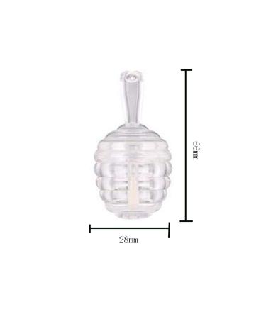 6 Pack Reusable Lip Gloss Containers | Honey Pot Shaped 9ml Empty DIY Lipstick Tube - Transparent Travel Bottles - Buy Online on GoSupps.com