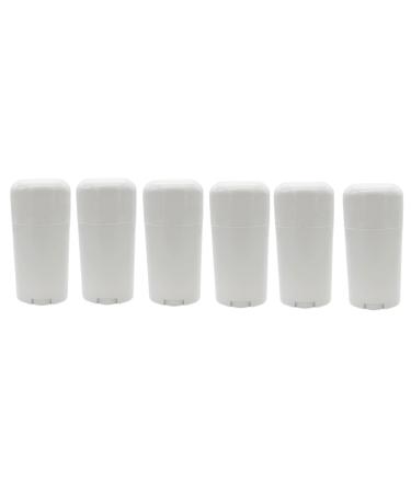 Yellow Brick Road Deodorant Container Oval Empty 2.65oz/30ml - Twist-Up Refillable Plastic Tube for Deodorants Pack of (6)