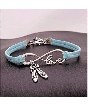 Sportybella Dance Bracelet - Infinity Love Dance Charm Jewelry for Dancers - Blue - Buy Online on GoSupps.com
