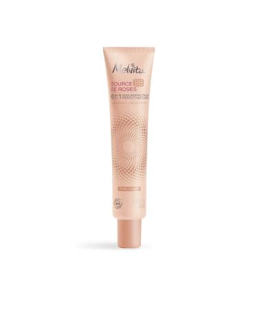 Melvita - BB Creme Source de Roses Gold - 100% natural pigments - bio -certified - without silicone - natural coverage - standardized and concealed imperfection - 6 -in -1 - Tube 40 ml