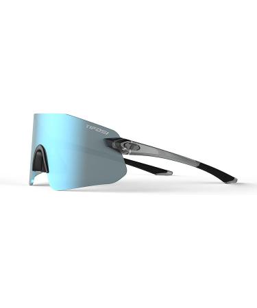 Tifosi Vogel SL Sport Sunglasses - Ideal for Baseball, Cycling, Golf - Crystal Smoke/Smoke Bright Blue - Men & Women - Buy Online on GoSupps.com