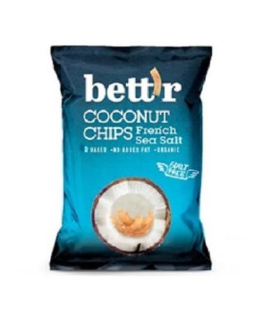 bett'r GUILT FREE bett'r | Coconut Chips with French Sea Salt | Ecological | Vegan | Paleo | Lactose Free | No Refined Sugar | Gluten Free | Organic | 40 g
