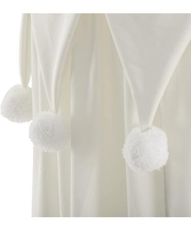 Wonder Space Minimal Pompoms Baby Crib Canopy - Nursery Room Dream Tent for Boys & Girls - Kids Bed Hanging Curtain Mosquito Net (White) - Buy Online on GoSupps.com