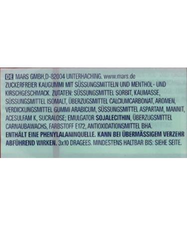 Airwaves Cherry Menthol Chewing Gum - 20 Packs of 30 Dragees | International Shipping - Buy Online on GoSupps.com