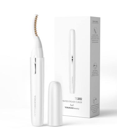 TOUCHBeauty Heated Eyelash Curler Electric Eyelash Curler Eyelash Brush with Intelligent Temperature Sensor 10s Quick Heat Eye Lash Curler Styling Tools AG-2052 (White)