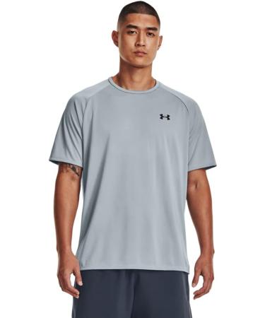 Under Armour Men's Tech 2.0 Short-Sleeve T-Shirt - (465) Harbor Blue / Black -  Small