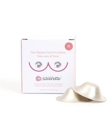 SILVERETTE The Original Silver Nursing Cups - Soothe and Protect Your Nursing Nipples -Made in Italy Regular