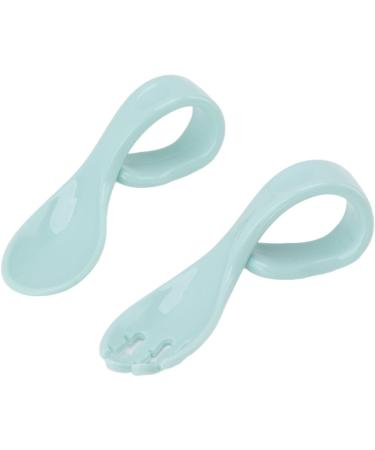 Baby Training Fork Spoon Toddler Utensils Self Feeding Learning Spoons Short Handle Food Grade PP Easy To for Travel - Buy Online on GoSupps.com