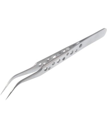 Multi-Function Tool Precision Tweezers Precision Stainless Steel Tweezers Industrial Electronics Curved Straight Forceps Mobile Phone Hand Repair Tools Tweezers (Size : Curved Tip (Size : Curved Tip