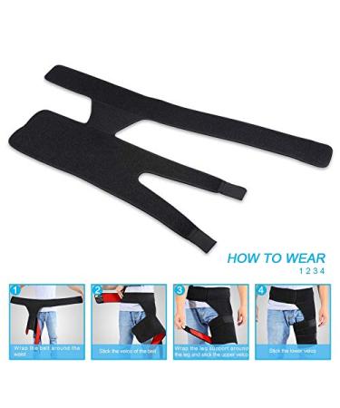 Buy Adjustable Groin Support Compression Wrap - Hip & Thigh Stabilizer for Men & Women | Posture Corrector Brace - Buy Online on GoSupps.com