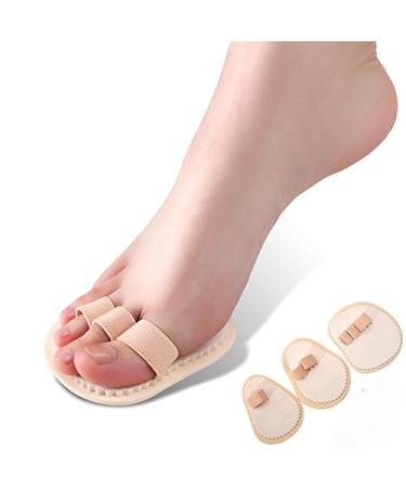 Toe Straightener Toe Splint Adjustable Big Toes Bunion Protector Correction Pads Metatarsal Support Pain Relief Corrector Loops for Crooked Hammer Claw Toes Hallux Valgus Blister Callus (3 Toes)