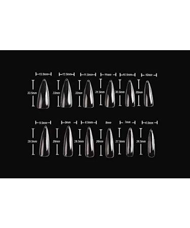 600PCS Extra Long Stiletto Acrylic Press On Nails - Full Cover Natural False Nail Tips for Salon & Home Use - Buy Online on GoSupps.com