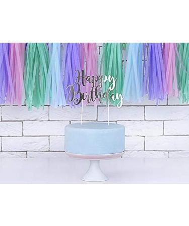 Schnooridoo Happy Birthday Silver Cake Topper - Perfect Cake Decoration for Weddings & Birthdays | International Shipping - Buy Online on GoSupps.com