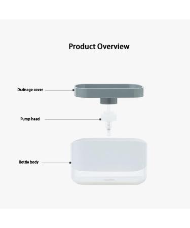Refillable Simple Soap Detergent Dispenser Sponge Holder Sink Dish Washing 2-in-1 Pump Durable and Easy to Clean for Kitchen MultiUse - Buy Online on GoSupps.com