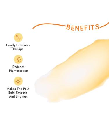 Vitamin C Brightening Lip Scrub Balm - Mandarin Orange & Argan Oil for Chapped Lips | Vegan Cruelty-Free | Nourishing Glycerine & Turmeric | 15g - Buy Online on GoSupps.com